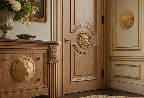 Buy carved mascaron: M-017 100 mm or M-018 85 mm &mdash; which to choose for furniture, doors and walls
