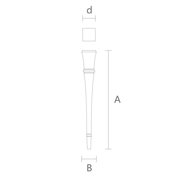 Геометрическая мебельная ножка MN-110 - 2