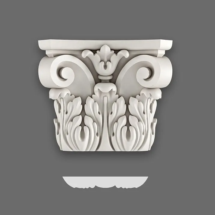 Decorative polyurethane capital for columns Stavros, order and buy the overlay, optimal price