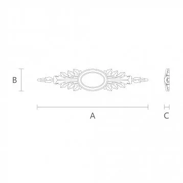 Wooden Insert N-223 with Carved Ornament