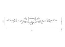 Wooden decor set C-054 drawing