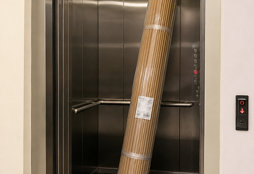 Slatted panel PAN-003, 2670 mm long, before delivery to the apartment