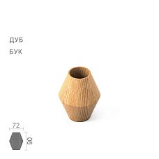 Geometric shape KN-006 made of solid wood with a 34 mm hole