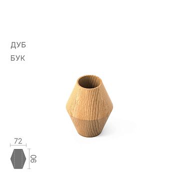 Geometric shape KN-006 made of solid wood with a 34 mm hole