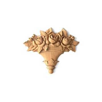 Wooden decor with openwork bouquet N-462.2 for decoration