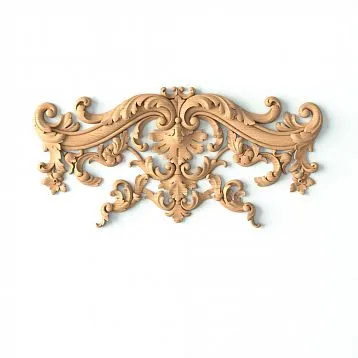 Carved applique from oak or beech N-406 for wooden wall decor