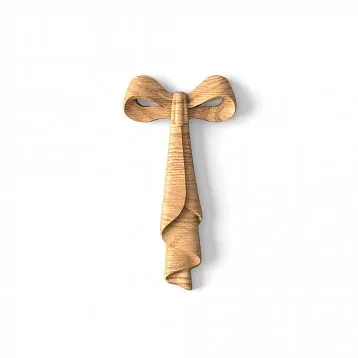 Wooden bow applique for furniture