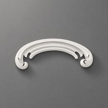 Relief decoration NPU-428 close-up, with smooth wavy reliefs and scrolls