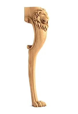 Carved furniture leg для tableа MN-045 из дерева с головой льва