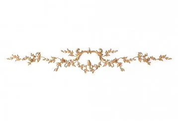 Wooden decor set C-054 consisting of 14 carved appliques of different sizes and shapes