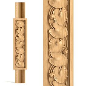 Flat wooden baluster L-092.1