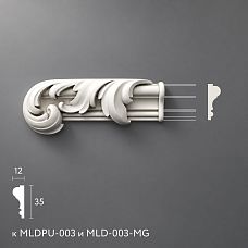 Polyurethane molding NPU-435.1L for molding MLDPU-003 135&times;53&times;19 mm
