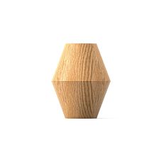 Faceted wooden part KN-006 with a mounting hole for a rod