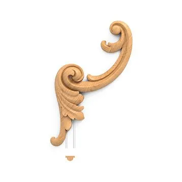 Carved applique N.VRS-003-2L &ndash; elegant element for furniture decoration.