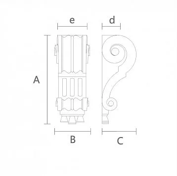 Exclusive decorative bracket KR-027