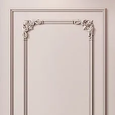 Polyurethane set CPU-1-5 with corners for creating decorative frames on walls of living rooms, bedrooms and halls in palace style