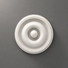Carved polyurethane rose for classical stucco on walls and ceilings in interior design