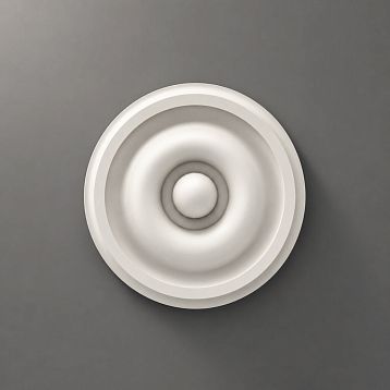 Carved polyurethane rose for classical stucco on walls and ceilings in interior design