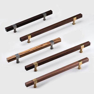 Furniture handle Taurus HL-060-1M из массива дерева - вид сбоку