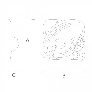 Carved Rose R-063R with Water Lily Pattern