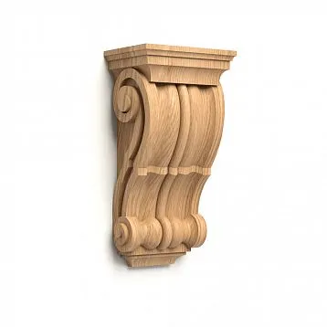Carved Bracket KR-006 made of natural oak