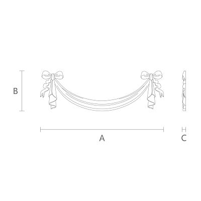 Carved cover plate из полиуретана NPU-078 чертеж