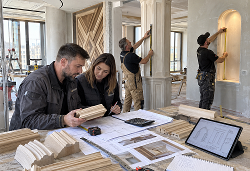 Calculating wooden trim for columns, niches and walls with non-standard geometry