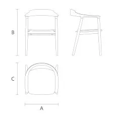STU-004 chair-frame drawing