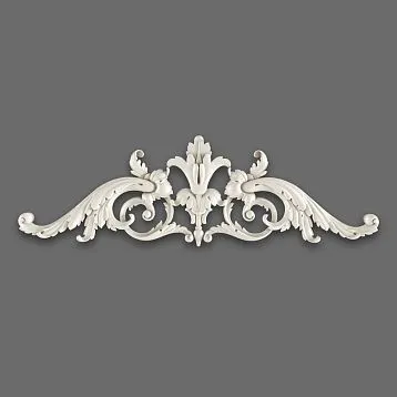 Drawing of relief decoration NPU-098 with dimensions (height, width, thickness) for various design projects