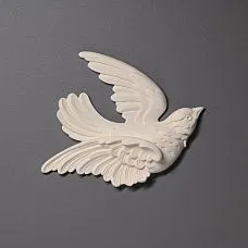 Buy Molding CPU-047 made of STAVROS polyurethane &mdash; a luxurious Baroque composition with a central arch and side winged elements for walls and ceilings