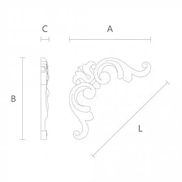 Polyurethane Stucco Decoration NPU-213 with elegant floral design on the ceiling