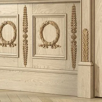 Wall interior decor, carved applique N-028.1
