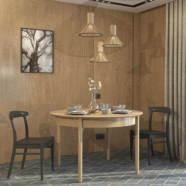 Two Archie 003-003 chairs around a round table in a modern interior