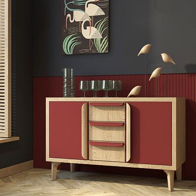 Furniture leg  для комода MN-227 из массива дерева в интерьере
