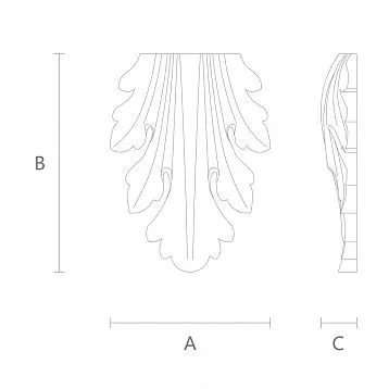 Carved Insert N-129 in baroque kitchen interior