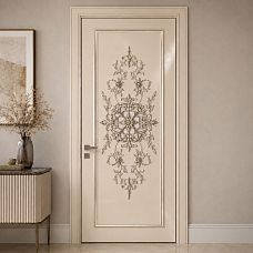 Decorative set C-052 of carved overlays and finials for furniture, doors, and walls.