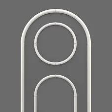 CPU-3-6 stucco decor kit &mdash; fragment of the upper arch and circular insert, joints and profile of polyurethane decor for painting