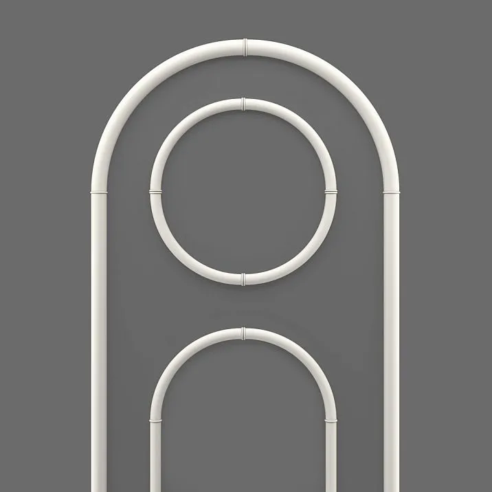 CPU-3-6 stucco decor kit &mdash; fragment of the upper arch and circular insert, joints and profile of polyurethane decor for painting