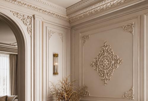 Polyurethane ornament in STAVROS stucco molding for interior