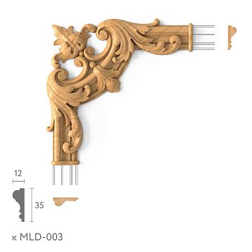 Decorative Corner Element N-500 for Molding MLD-003