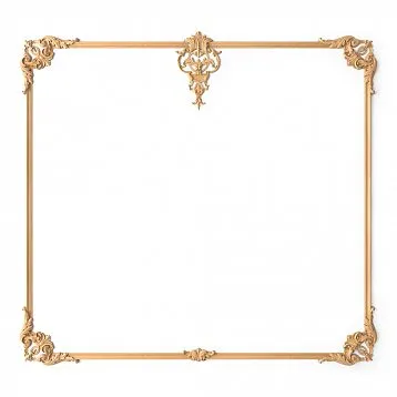 Wooden inlay with carving and moldings for furniture decoration drawing