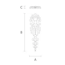 Polyurethane carved applique NPU-081 drawing