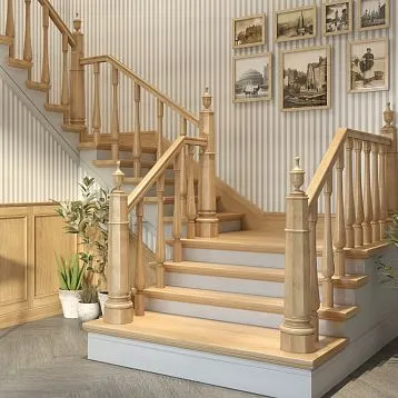 Finial on post L-114 made of wood with carved patterns