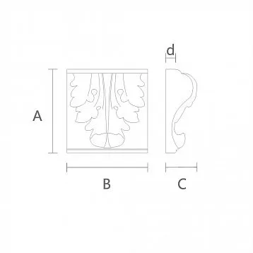 Carved bracket KR-015 for an elegant interior