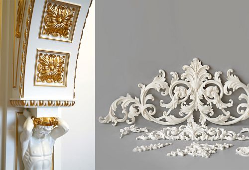 Decorative Wooden Posts and Mouldings with Artistic Carving