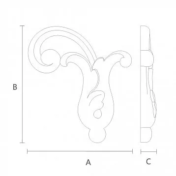 The carved wooden inlay N-303L is elegant decor for your home