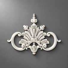 NPU-244 Molded Decoration &mdash; an elegant polyurethane overlay with detailed classical scrolls.