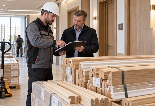 Handover of wooden trim for operation after completion of a construction site