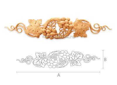 Carved cover plate N-266 в форме виноградной грозди 