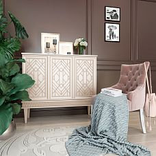 Modern wooden cabinet legs in interior design